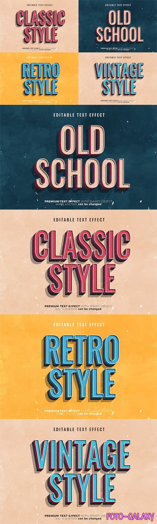 Old Classic Vintage 3D Text Effect