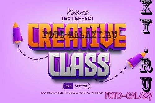 3D Text Effect Creative Class Style - 42250262