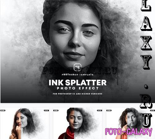 Ink Splatter Photo Effect - G8KYZ7P