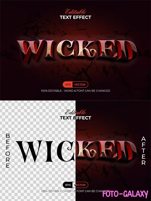 Wicked Text Effect Style for Illustrator