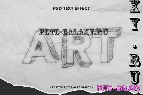 Pencil Art Textured Paper Cut Text Effect - 84P5ZQH