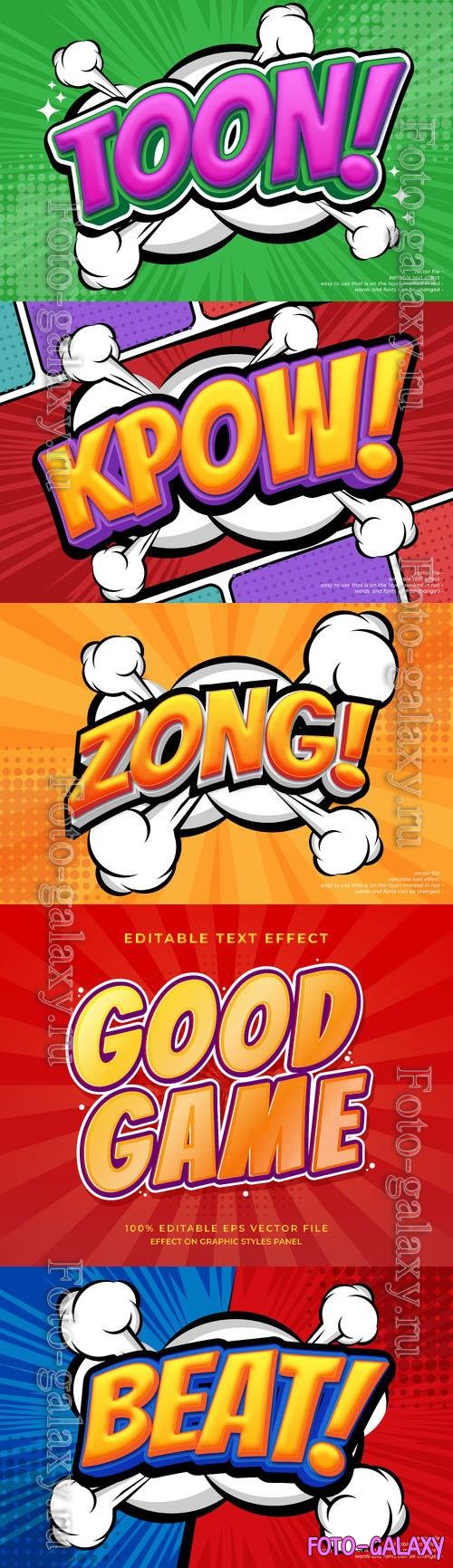 Vector 3d text editable, text effect font vol 23