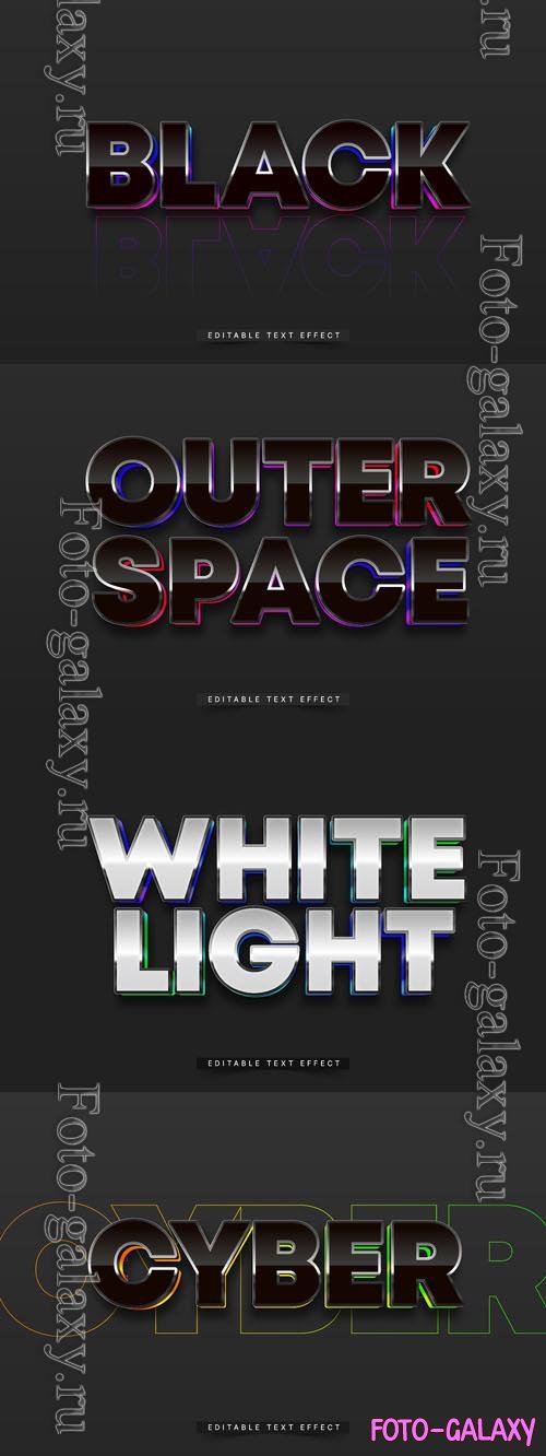 Vector 3d text editable, text effect font vol 21