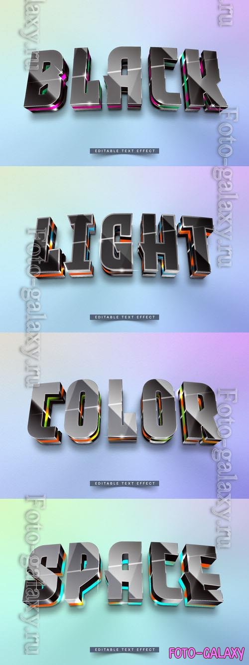 Vector 3d text editable, text effect font vol 9