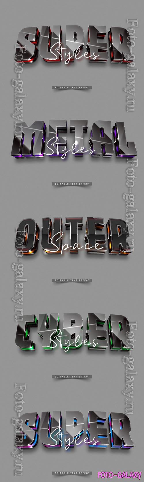 Vector 3d text editable, text effect font vol 4