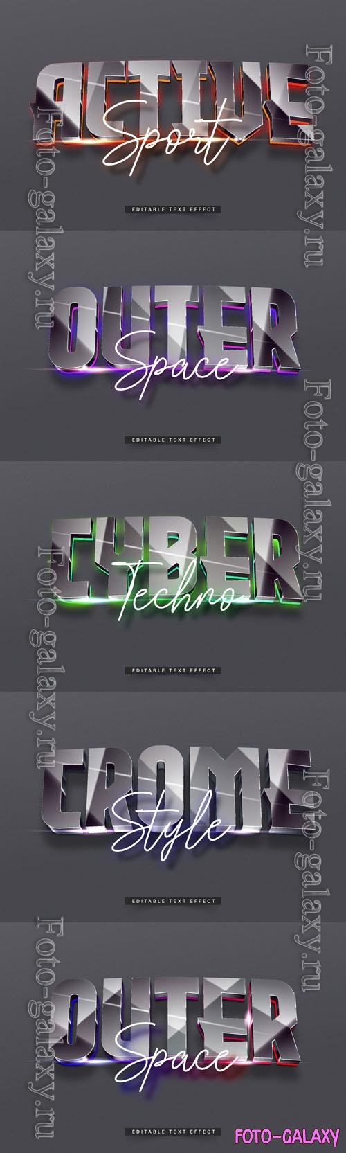 Vector 3d text editable, text effect font vol 3