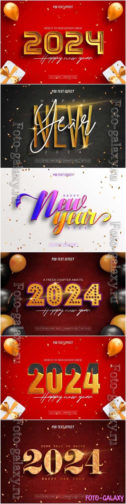 2024 Happy new year text effect vol 2