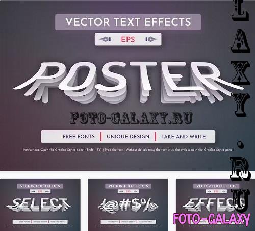Poster Paper - Editable Text Effect, Font Style - PX6UB8D