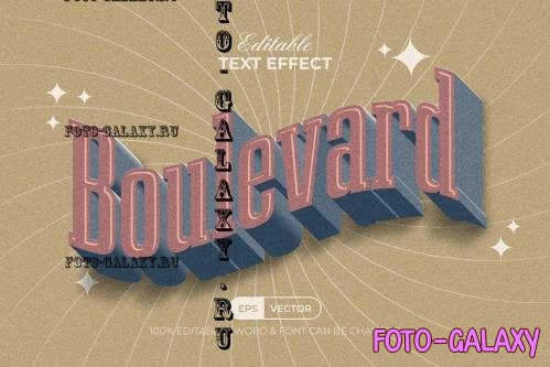 Vintage Text Effect Wave Style - 42284934