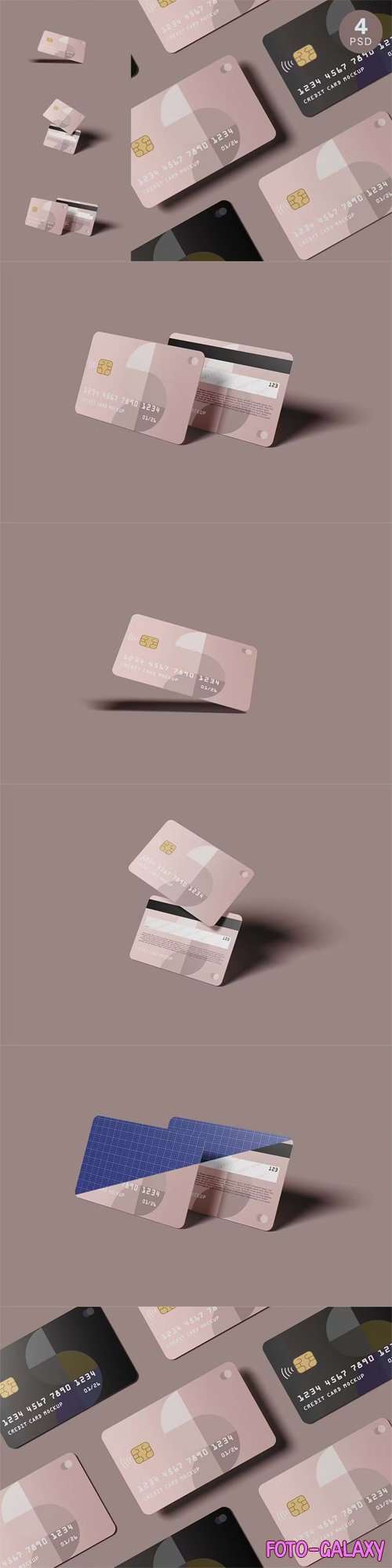 Credit Card / Membership Card PSD Mockups Templates