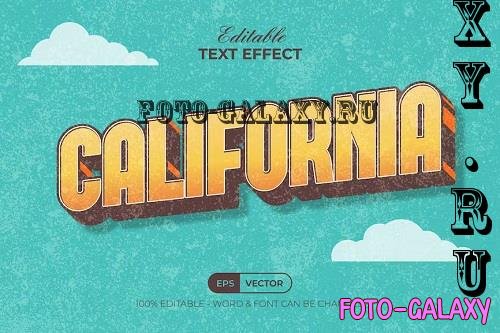 Vintage Text Effect California Style - 42291069