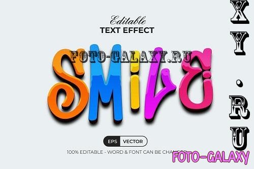 Smile Text Effect Colorful Style - 42302609
