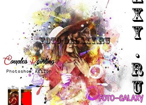 Couples Painting Photoshop Action - 42178716