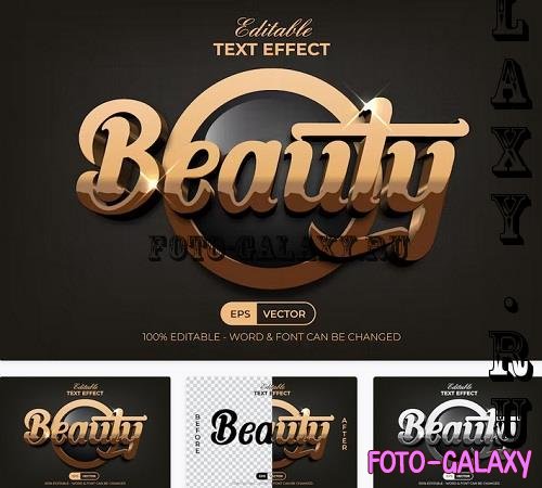 Beauty Text Effect Gold Style - 42306132