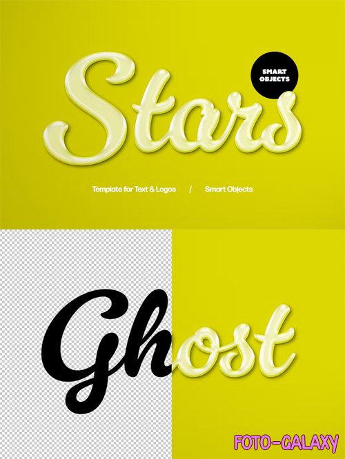 Yellow Glossy Text Effect
