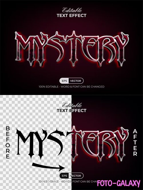 Mystery Text Effect Horror Style