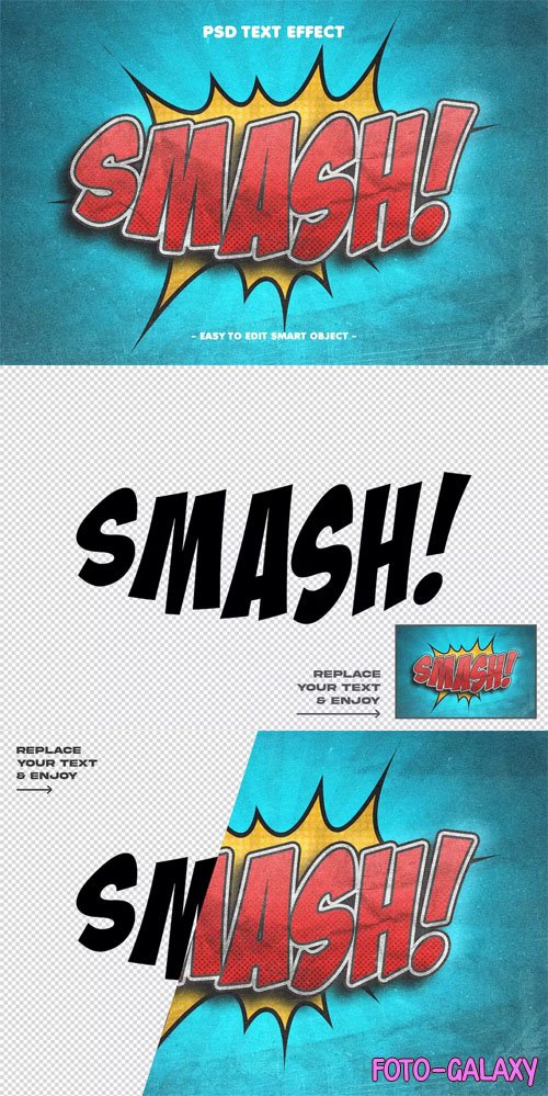 Smash Comic Blast Psd Text Effect