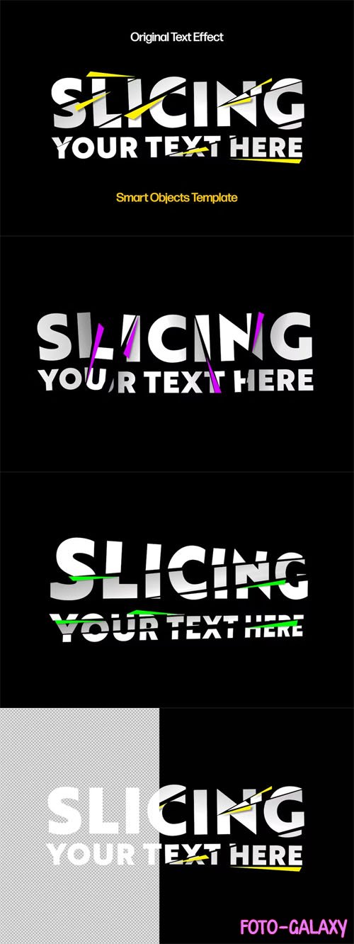 Slicing Text Effect
