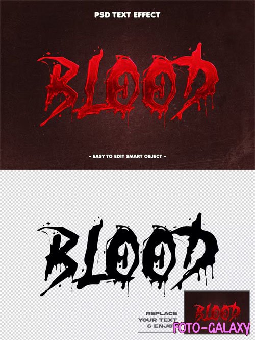 Blood Splash Horror Layer Style Text Effect