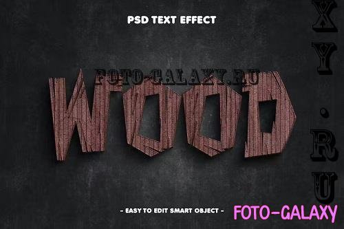 Realistic Wood 3D Layer Style Text Effect - M6AZBM5