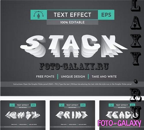 Stack - Editable Text Effect - 42306223