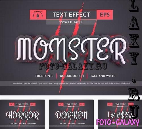 Red Monster - Editable Text Effect - 50811489