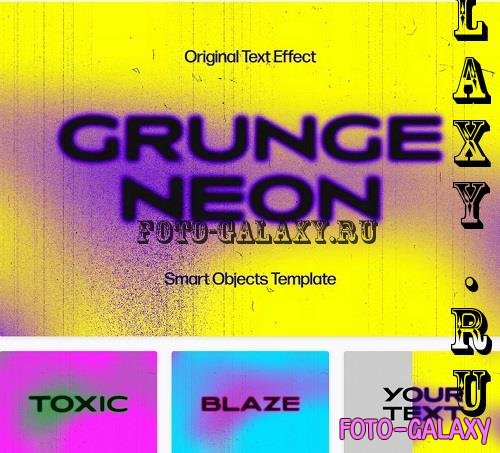 Grunge Neon Text Effect - 53875235