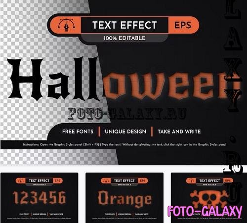 Orange Halloween - Editable Text Effect, Font Style - 58619683 - Q4B8MHD