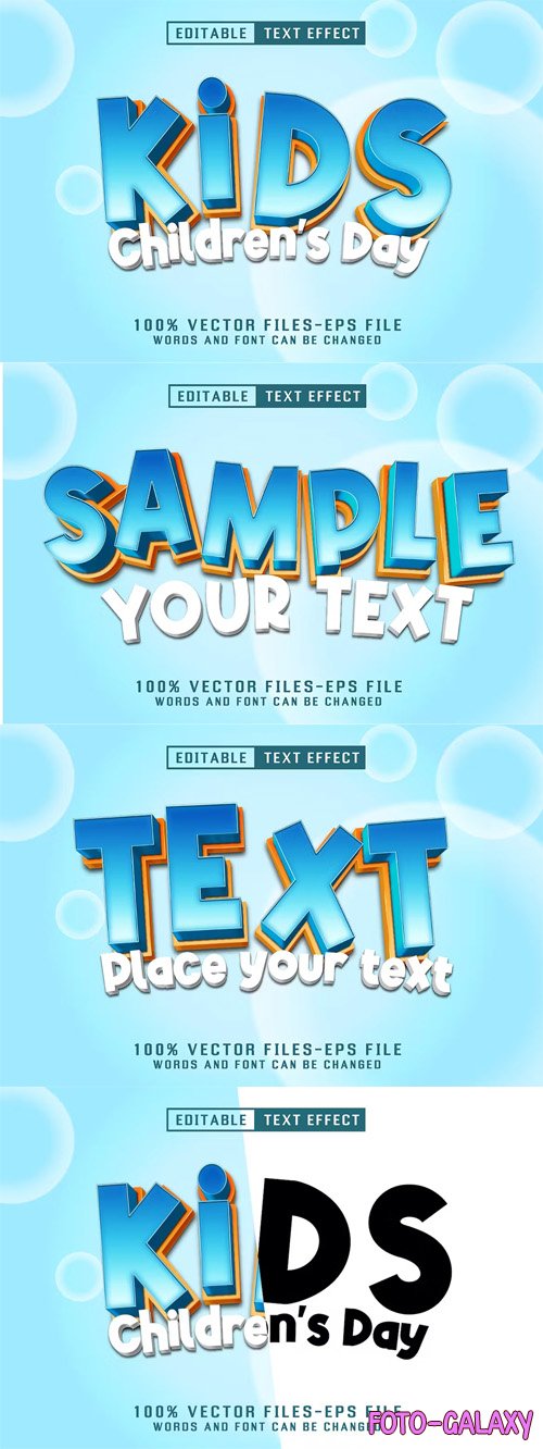 Children's Day Editable Text Effect