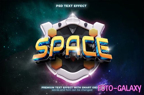 Space Galaxy Esport 3D Text Effect