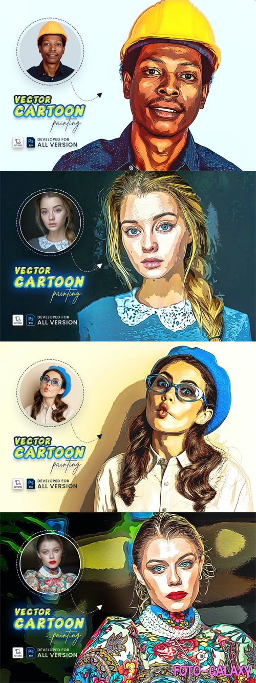 Vector Cartoon Painting - Photoshop Action
