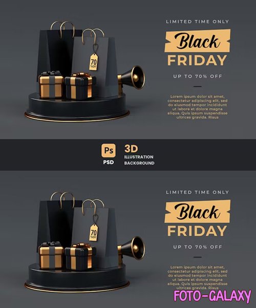 Black Friday Flyer Background - PSD Template