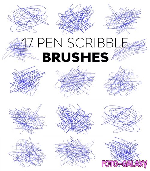 Pen Scribble Brushes for Photoshop