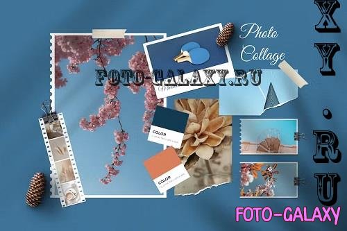 Polaroid Photo Collage Mockup Template - X47A3ZP
