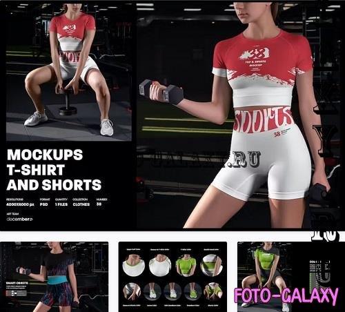 2 Mockups Sports Top and Shorts - WXRJV9H