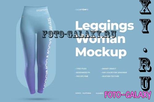 Mockup Sports Leggings With Wide Elastic Waist - G9TG9TE