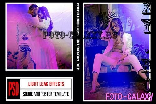 Postter And Square - Light Leak Effects - UPASZ9D