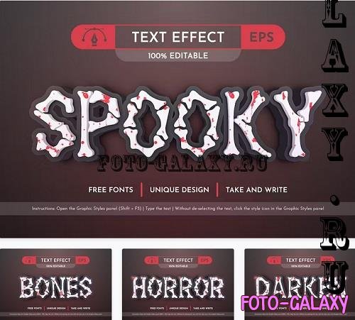 Bloody Bones - Editable Text Effect - 58621442
