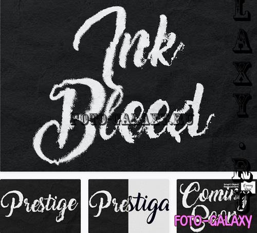 Distressed Ink Bleed Text Effect - 2JP2AHX