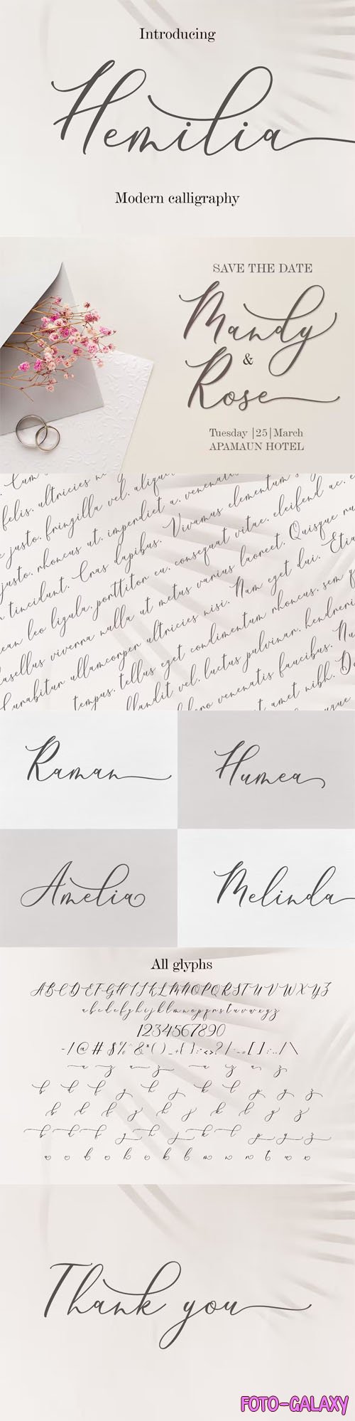 Hemilia Calligraphy Font