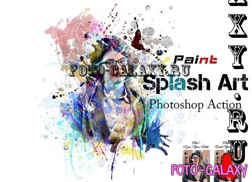 Paint Splash Art Photoshop Action - 43917882