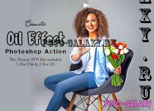 Cosmetic Oil Effect Photoshop Action - 58616649