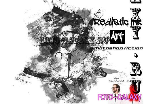 Realistic Ink Art Photoshop Action - 42264886