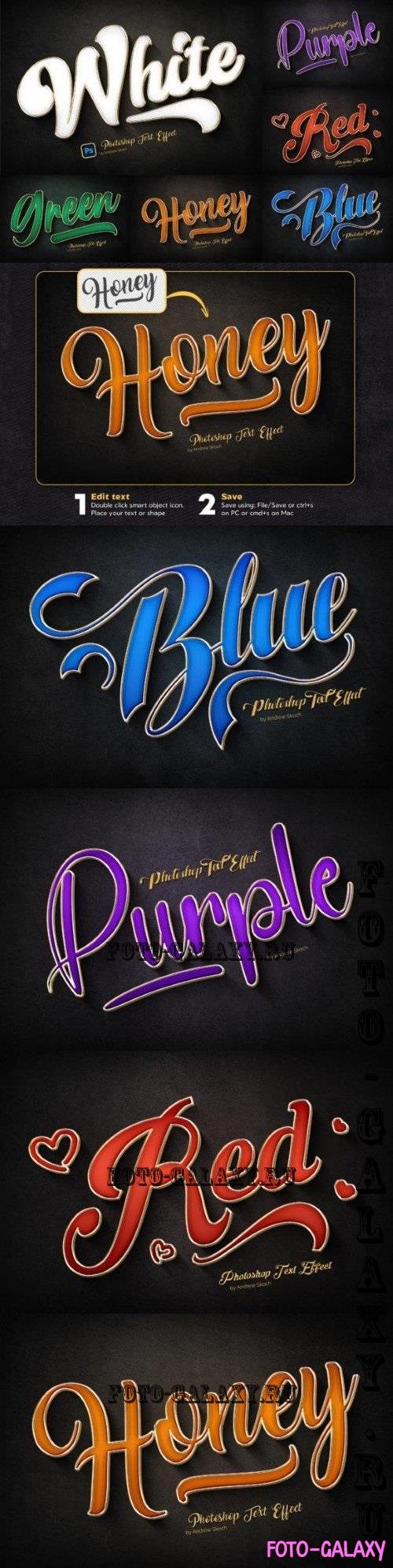 Gold Outline Text Effects - 91544853