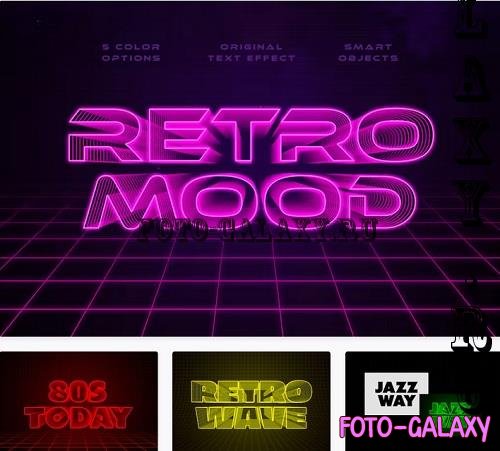 Retro Wave Text Effects - 91529791