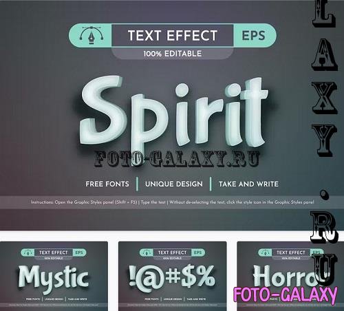 Spirit - Editable Text Effect - 91538115