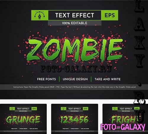Zombie - Editable Text Effect - 91534870