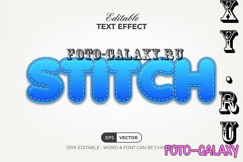 Stitch Blue Text Effect Style - 91539644