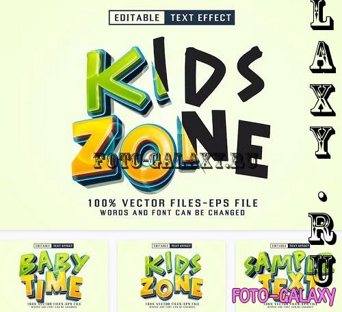 Kids Zone Editable Text Effect - ZTGNBFC