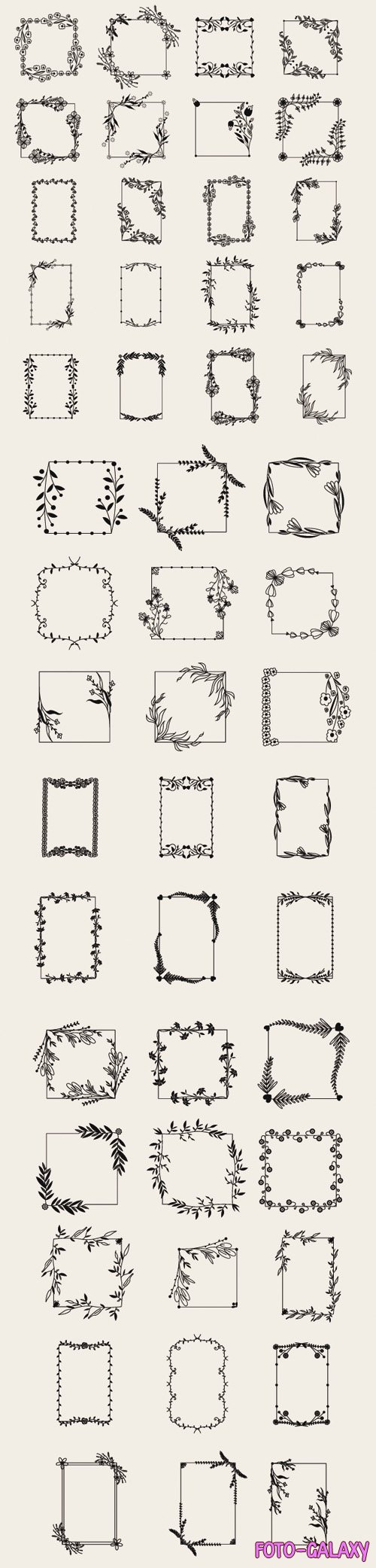 Floral Leaves Vector Set